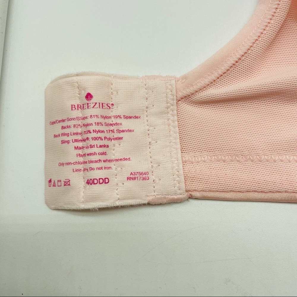 Breezies Jacquard Shine Unlined Minimizer Bra Pink - Picture 7 of 9